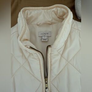 J Crew Factory Quilted Vest | S | Cream